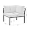 Manhattan Comfort Sunnyside Corner Patio Conversation Set with Table in Grey on White OD-CV026-WH - alternate 7